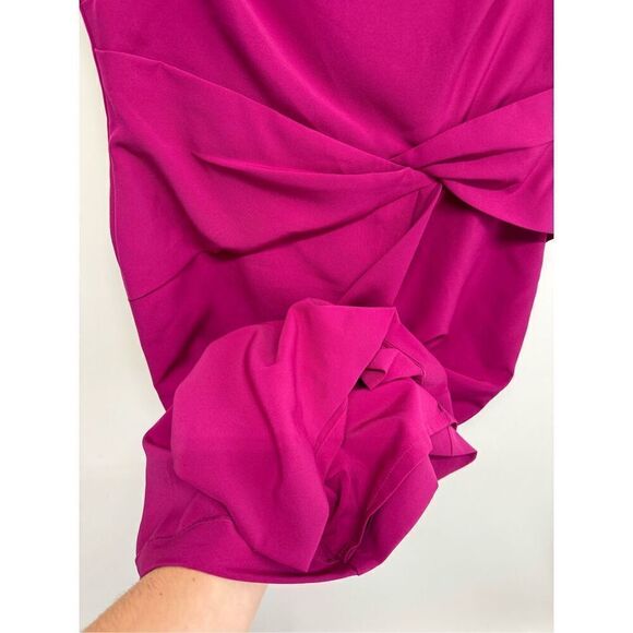 Lauren Ralph Lauren Dress Size 8‎ Pink Crepe Off Shoulder Back Zip Knee Length - Picture 11 of 13